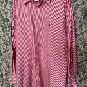 Ralp Laurent Red Striped Men's Shirt size 18